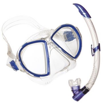 Aqua masker+snorkel Duetto Lx + Airflex Purge Lx - Blauw