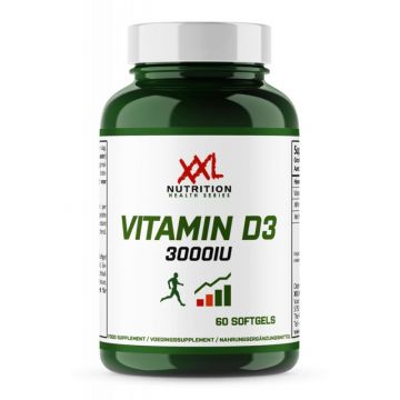 XXL Nutrition Vitamine D3 3000IU-60 gelcaps