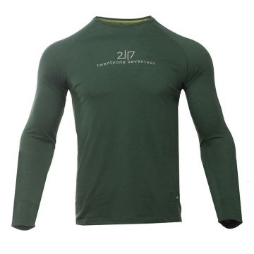 2117 Heren Langemouw Shirt Active Mesh Luttra - Groen