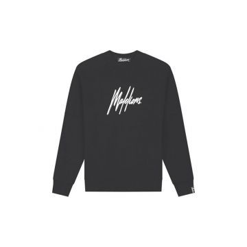 Malelions Heren Essentials Sweater - 904 Black/White
