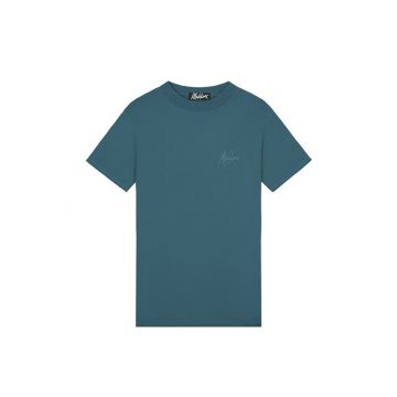 Malelions Heren T-shirt PATCHWORK - 229 PETROL